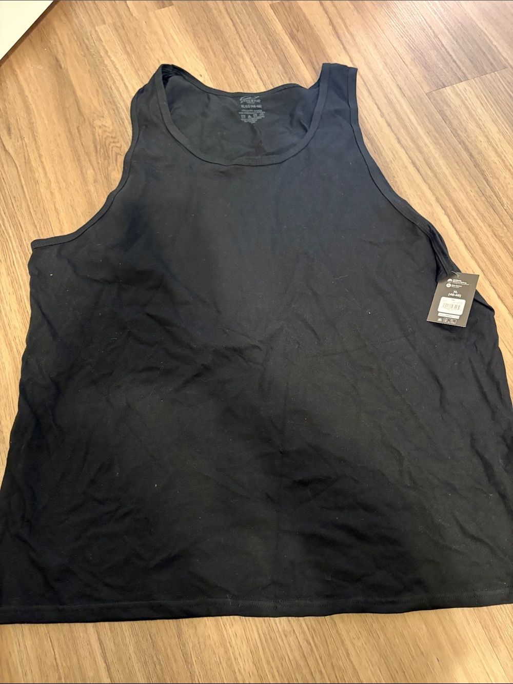 Athena Black Men's Tank Top - Classic Crew Muscle Tee